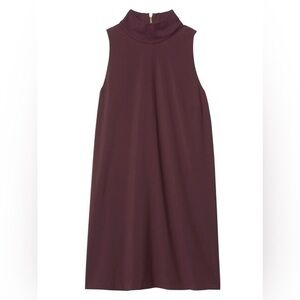 Athleta Initiative Dress Auberge Eggplant Purple Sleeveless Shirt Dress Small